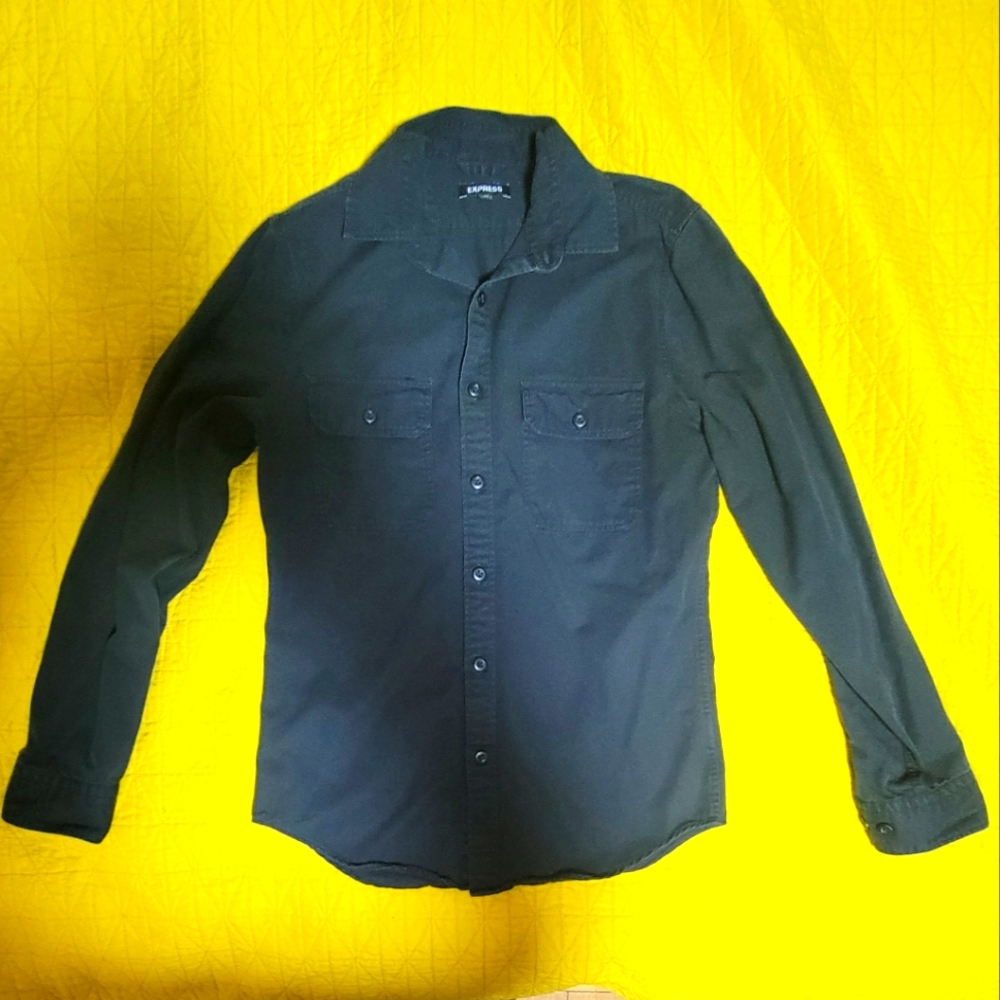 Men's Black Express button up shirt